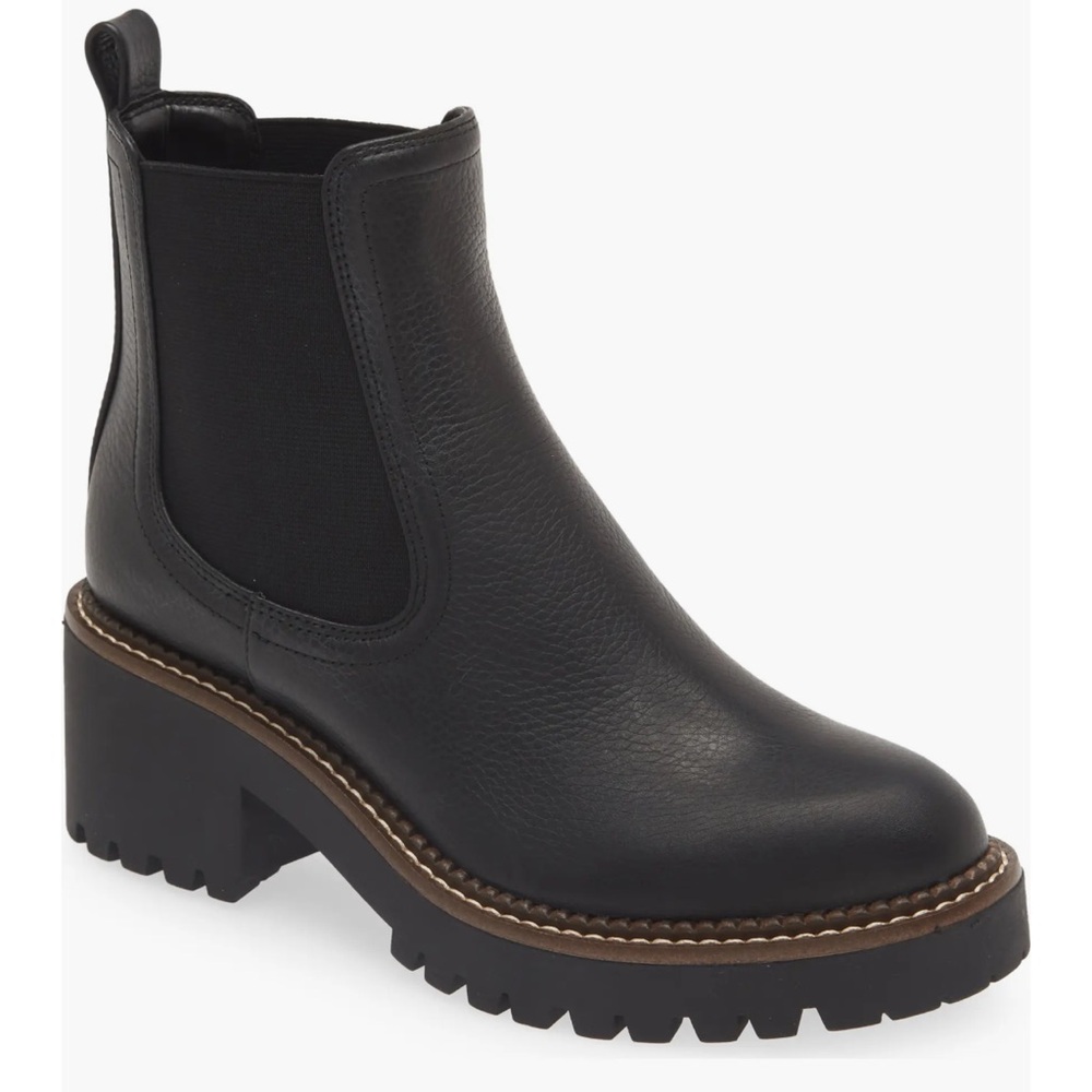 Black Leather Chelsea Boots